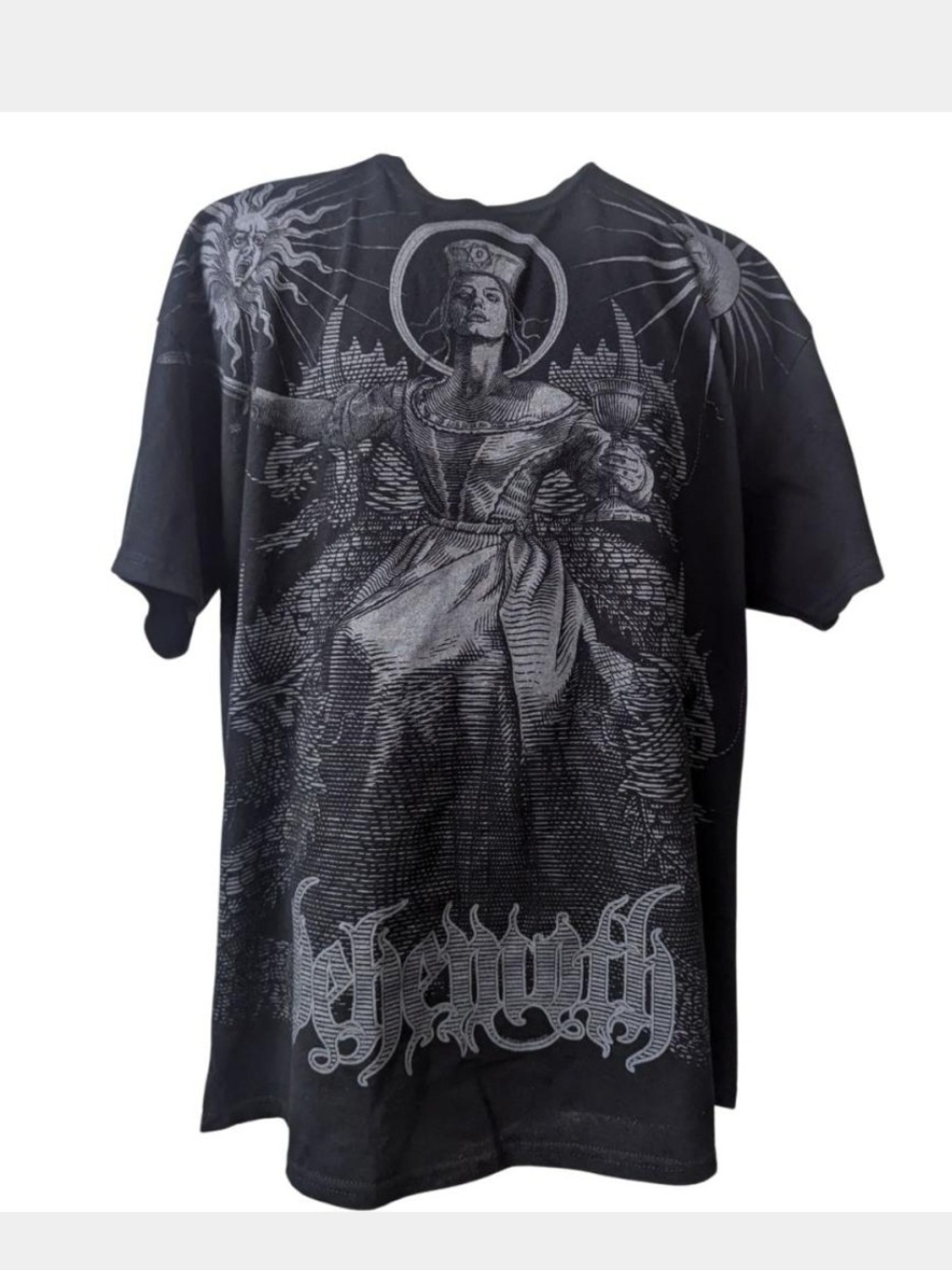 Behemoth - Evangelion Allover Black Band T-Shirt Rare Men's Size L